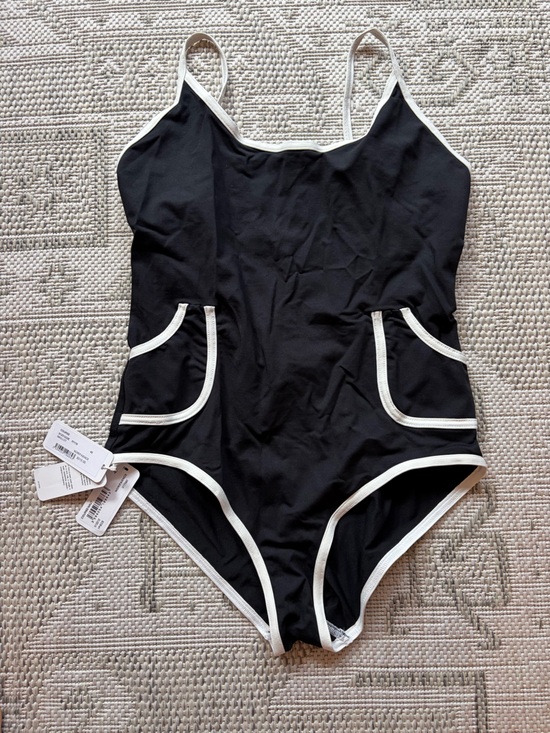 Eres Other - Classic Black One-Piece Swimsuit with White Trim